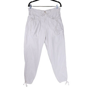Vtg UnionBay‎ Sportswear L Womens Jogger Pants White Pockets Barrel Y2K 90s
